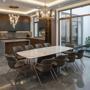 Bộ Bàn Ăn 10 Ghế Mặt Đá 2981S