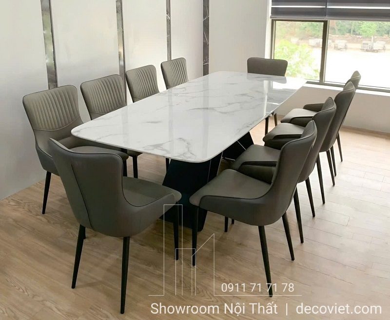 Bộ Bàn Ăn 10 Ghế Mặt Đá 2m 2512S