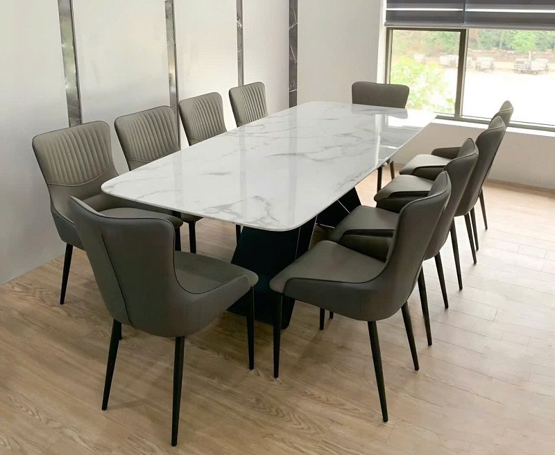 Bộ Bàn Ăn 10 Ghế Mặt Đá 2m 2512S