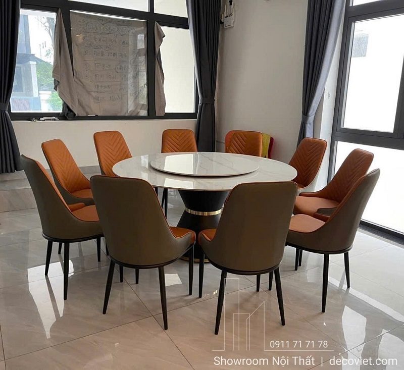 Bộ Bàn Ăn 10 Ghế Mặt Đá Giá Rẻ 2831S