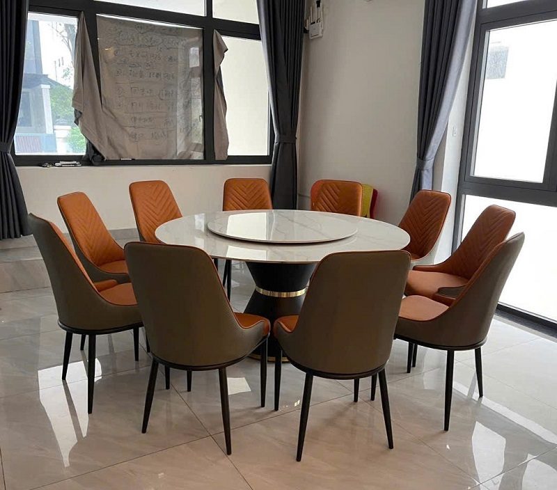 Bộ Bàn Ăn 10 Ghế Mặt Đá Giá Rẻ 2831S