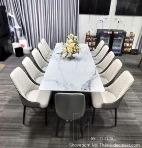 Bộ Bàn Ăn 12 Ghế Mặt Đá 2m6 2861S