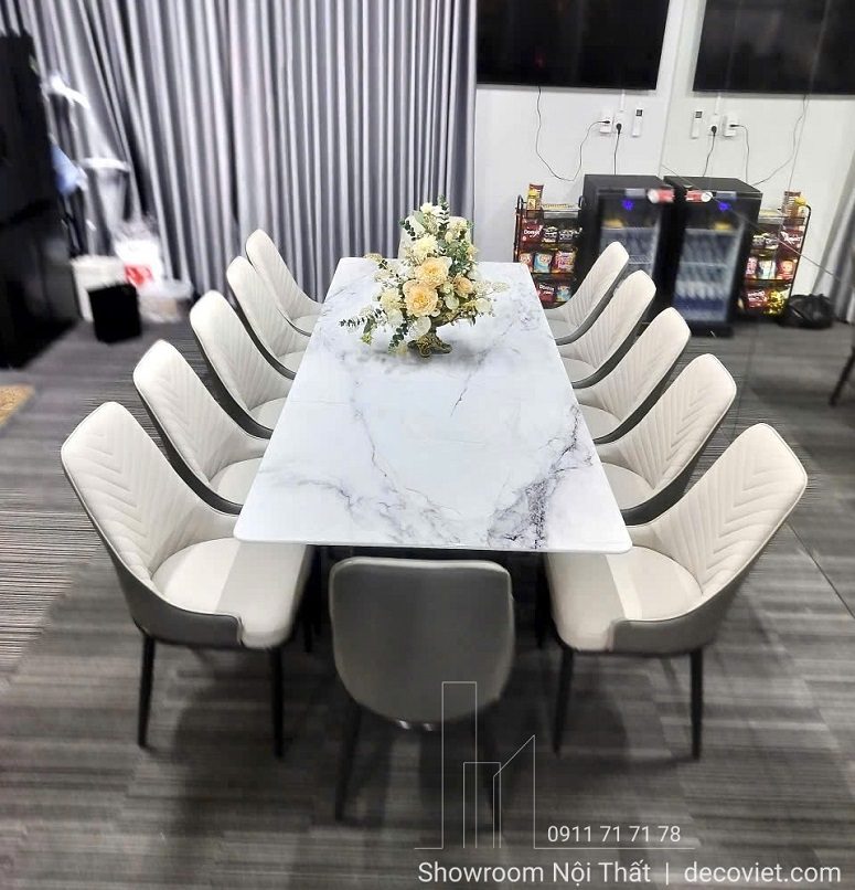 Bộ Bàn Ăn 12 Ghế Mặt Đá 2m6 2861S