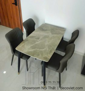 Bộ Bàn Ăn 4 Ghế 1m2 2491S
