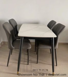 Bộ Bàn Ăn 4 Ghế 1m2 2491S