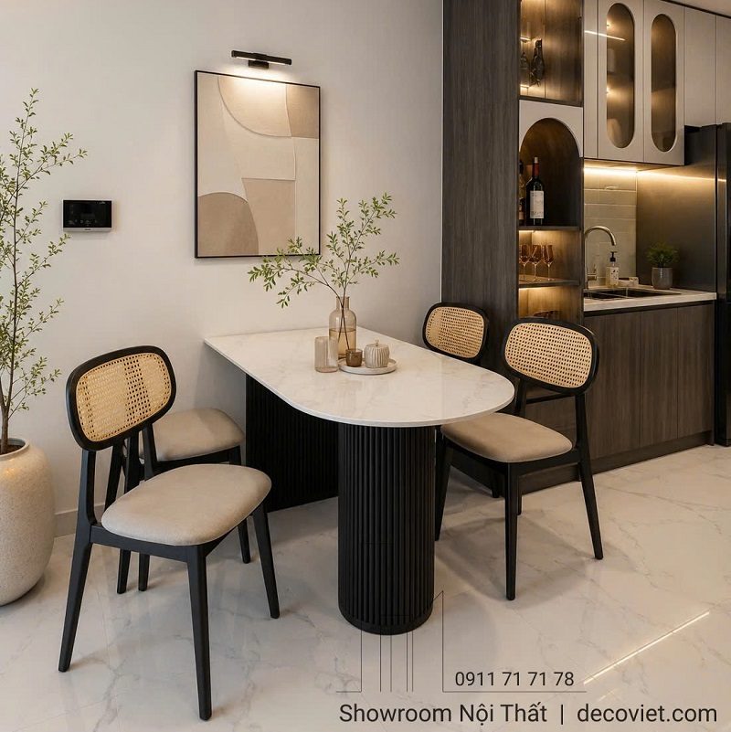 Bộ Bàn Ăn 4 Ghế Đẹp Hiện Đại 2976S