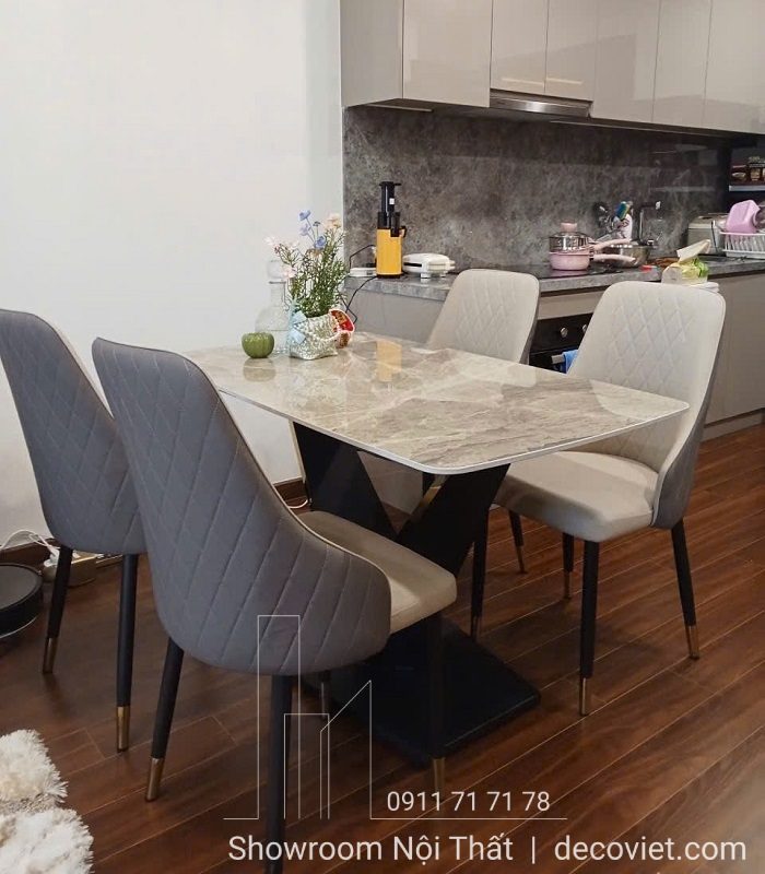 Bộ Bàn Ăn 4 Ghế Mặt Đá 2650S