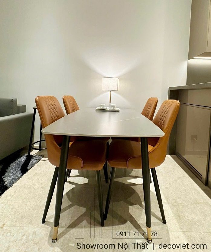 Bộ Bàn Ăn 4 Ghế Mặt Đá 2696S