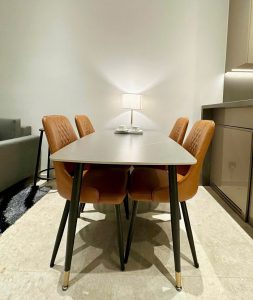 Bộ Bàn Ăn 4 Ghế Mặt Đá 2696S