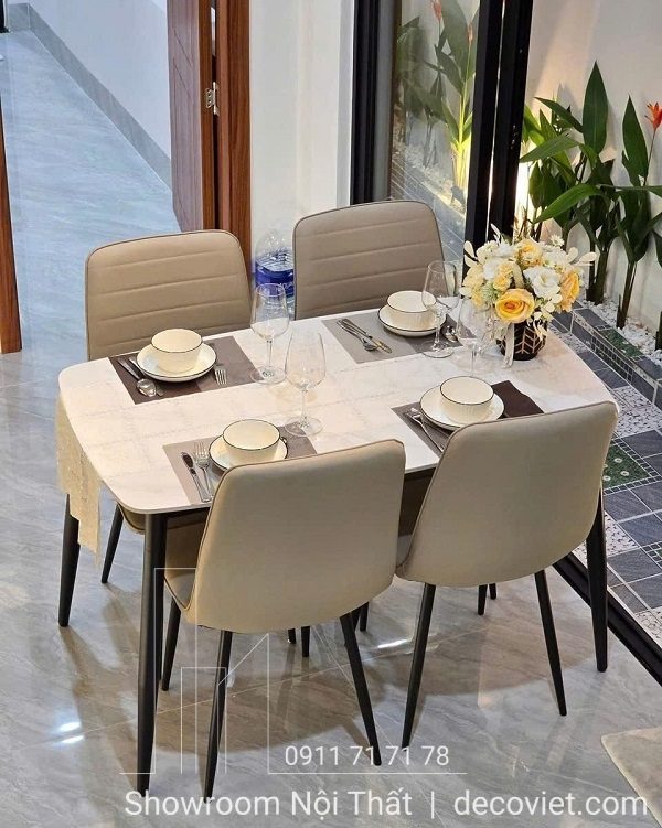 Bộ Bàn Ăn 4 Ghế Nhỏ Gọn 2406S