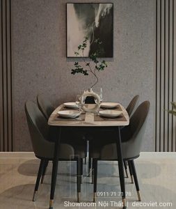 Bộ Bàn Ăn 4 Ghế Nhỏ Gọn 2695S