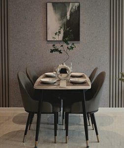 Bộ Bàn Ăn 4 Ghế Nhỏ Gọn 2695S