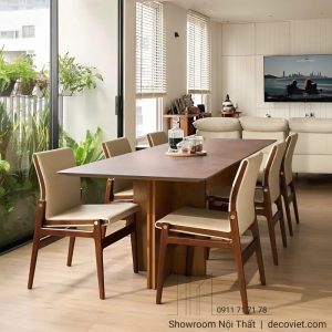 Bộ Bàn Ăn 6 Ghế Gỗ 2877S