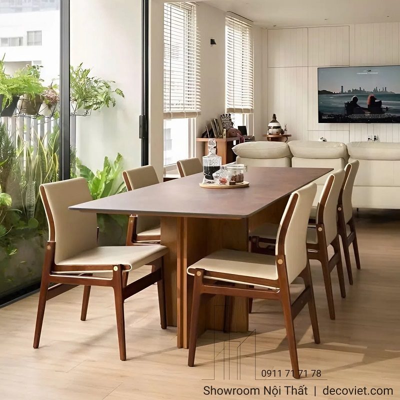 Bộ Bàn Ăn 6 Ghế Gỗ 2877S