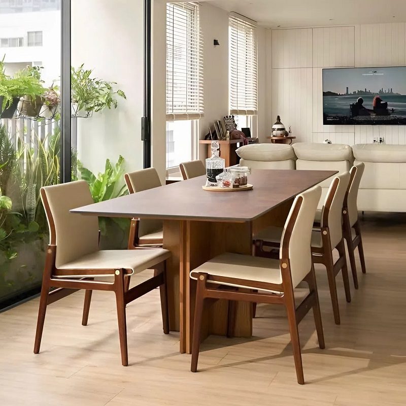 Bộ Bàn Ăn 6 Ghế Gỗ 2877S