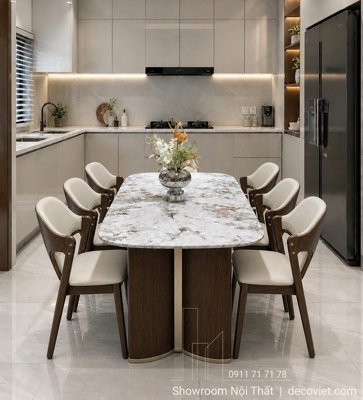Bộ Bàn Ăn 6 Ghế Gỗ 2941S