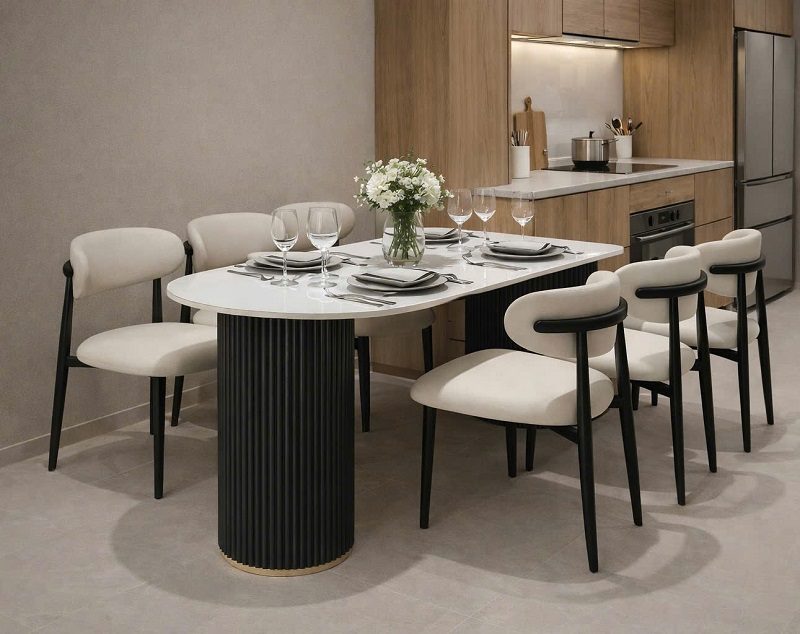 Bộ Bàn Ăn 6 Ghế Hiện Đại 2868S