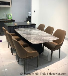 Bộ Bàn Ăn 6 Ghế Mặt Đá 2401S