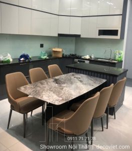 Bộ Bàn Ăn 6 Ghế Mặt Đá 2401S