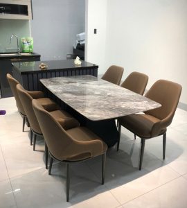 Bộ Bàn Ăn 6 Ghế Mặt Đá 2401S