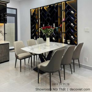 Bộ Bàn Ăn 6 Ghế Mặt Đá 2416S