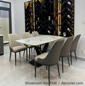 Bộ Bàn Ăn 6 Ghế Mặt Đá 2416S