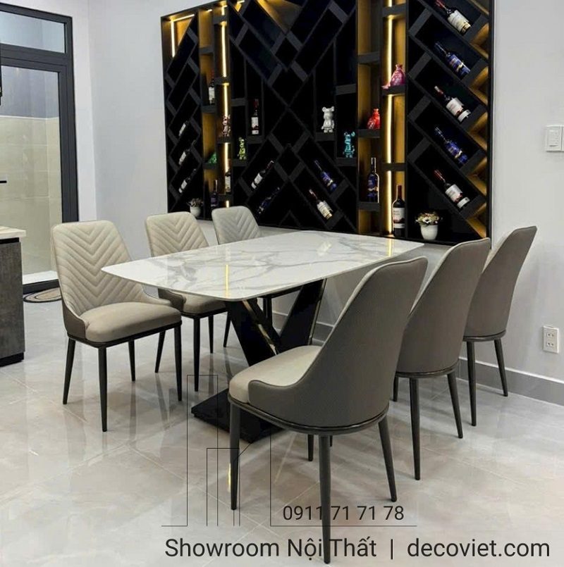 Bộ Bàn Ăn 6 Ghế Mặt Đá 2416S