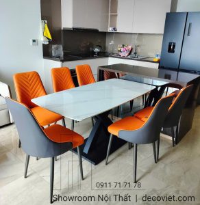 Bộ Bàn Ăn 6 Ghế Mặt Đá 2423S