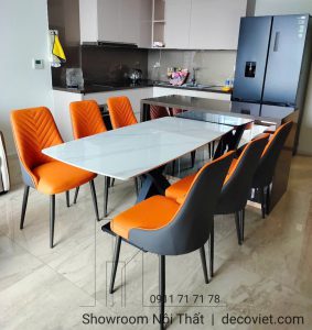 Bộ Bàn Ăn 6 Ghế Mặt Đá 2423S