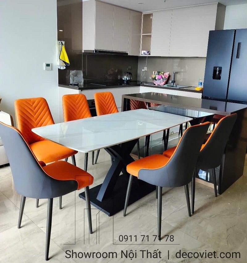 Bộ Bàn Ăn 6 Ghế Mặt Đá 2423S