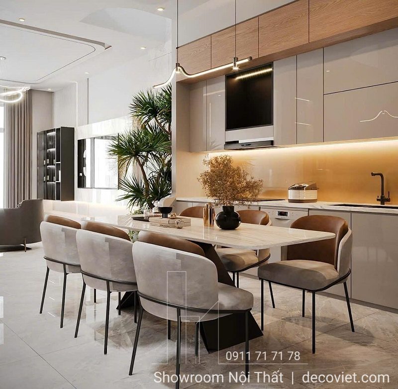 Bộ Bàn Ăn 6 Ghế Mặt Đá 2481S