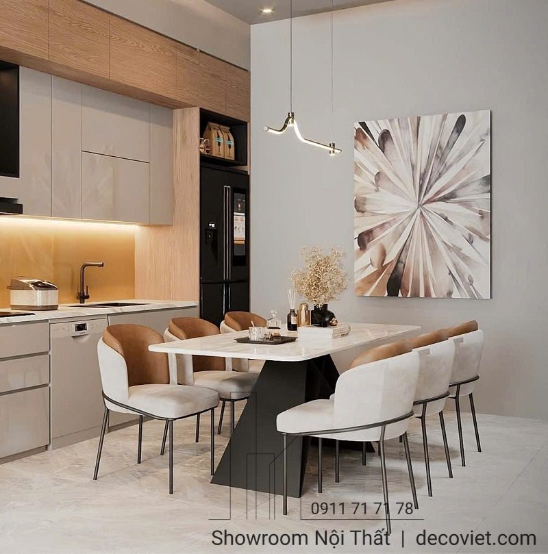 Bộ Bàn Ăn 6 Ghế Mặt Đá 2481S
