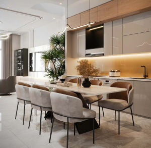 Bộ Bàn Ăn 6 Ghế Mặt Đá 2481S