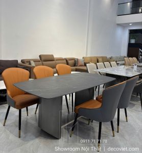 Bộ Bàn Ăn 6 Ghế Mặt Đá 2709S