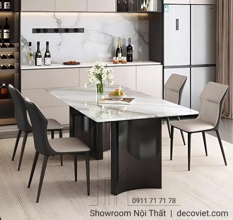 Bộ Bàn Ăn 6 Ghế Mặt Đá 2715S