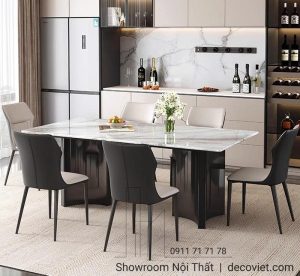 Bộ Bàn Ăn 6 Ghế Mặt Đá 2715S