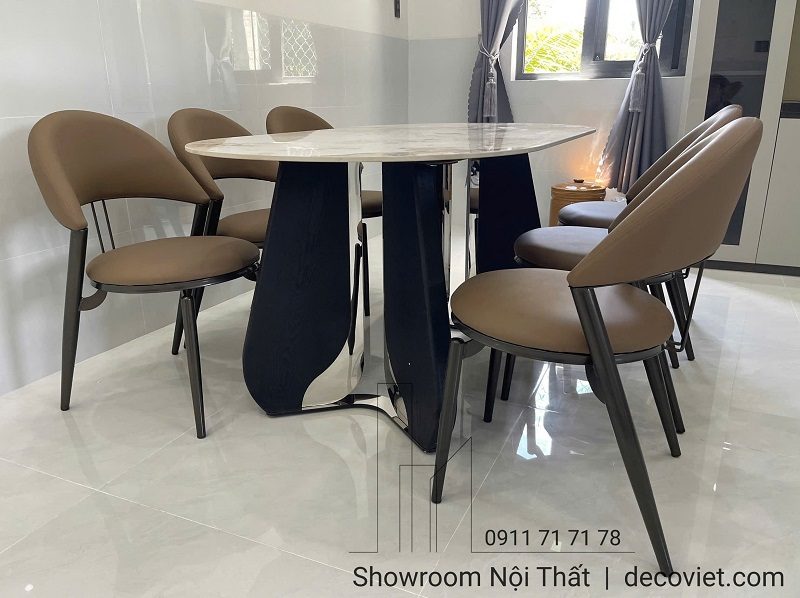 Bộ Bàn Ăn 6 Ghế Mặt Đá 2722S