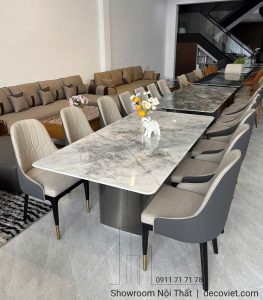 Bộ Bàn Ăn 6 Ghế Mặt Đá 2809S