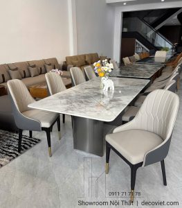 Bộ Bàn Ăn 6 Ghế Mặt Đá 2809S