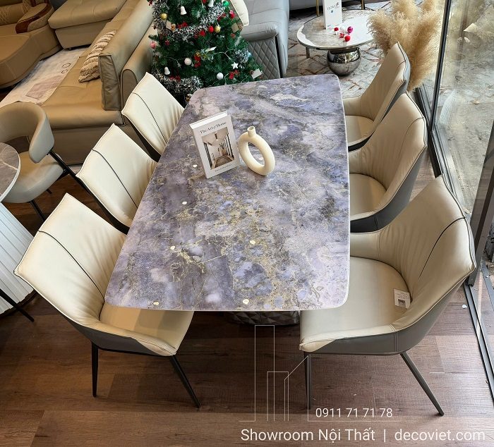 Bộ Bàn Ăn 6 Ghế Mặt Đá 2818S
