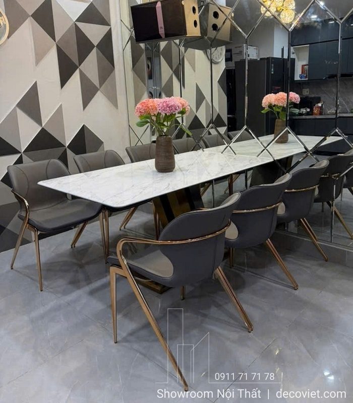 Bộ Bàn Ăn 6 Ghế Mặt Đá 2850S