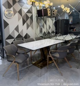 Bộ Bàn Ăn 6 Ghế Mặt Đá 2850S