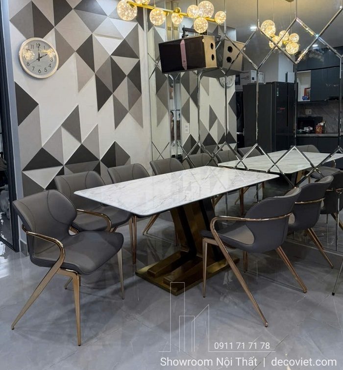 Bộ Bàn Ăn 6 Ghế Mặt Đá 2850S