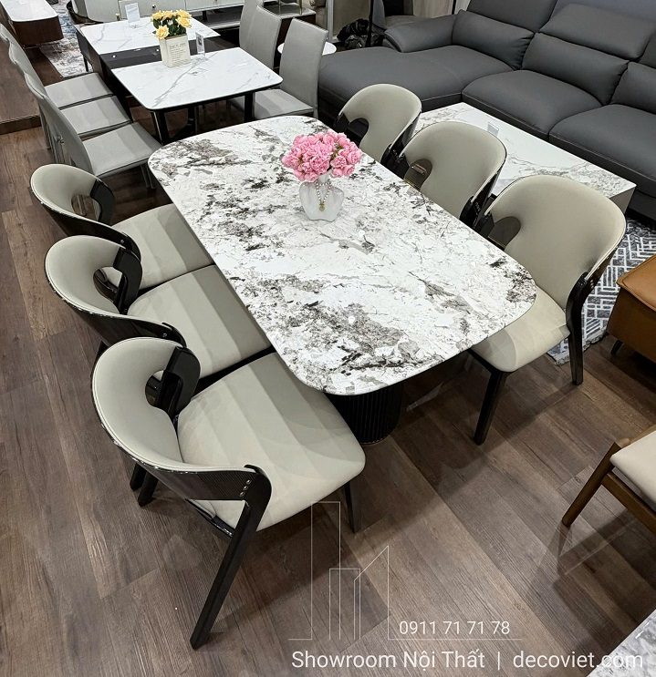 Bộ Bàn Ăn 6 Ghế Mặt Đá 2864S
