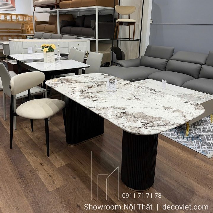 Bộ Bàn Ăn 6 Ghế Mặt Đá 2864S
