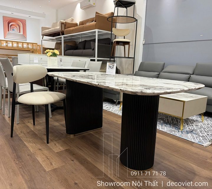 Bộ Bàn Ăn 6 Ghế Mặt Đá 2864S