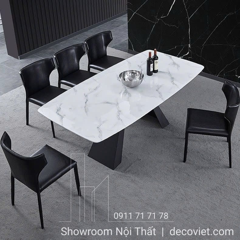 Bộ Bàn Ăn 6 Ghế Mặt Đá Ceramic 2428S