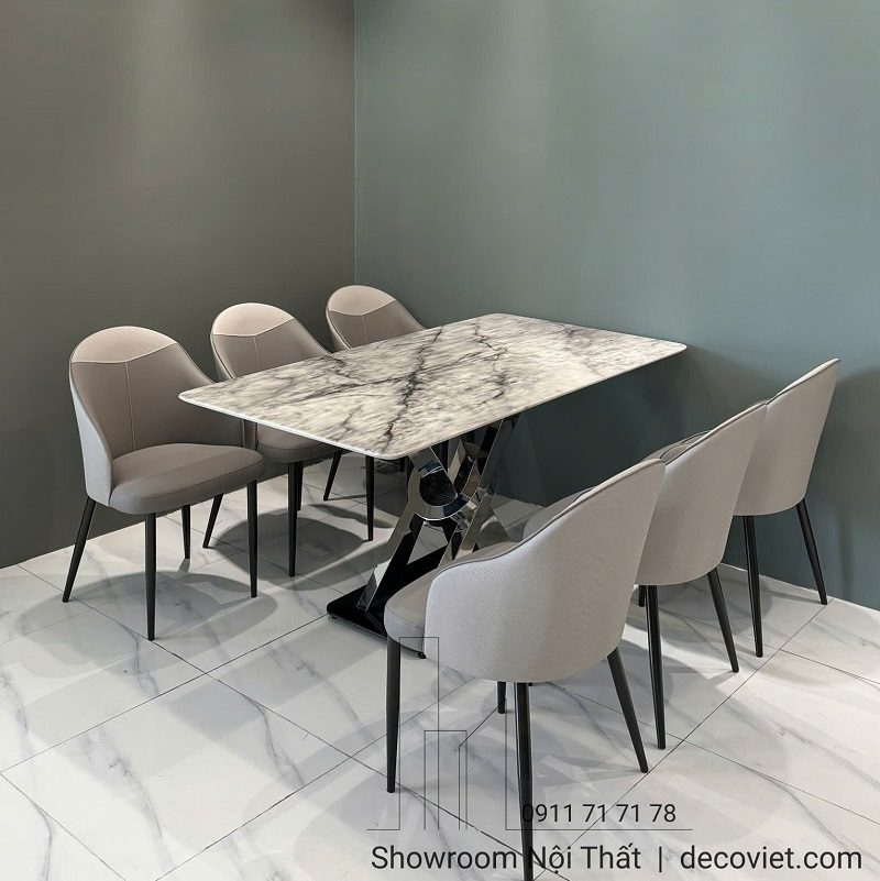 Bộ Bàn Ăn 6 Người Mặt Đá 2711S