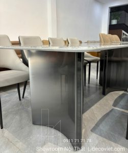 Bộ Bàn Ăn 8 Ghế Mặt Đá 2m2 2714S