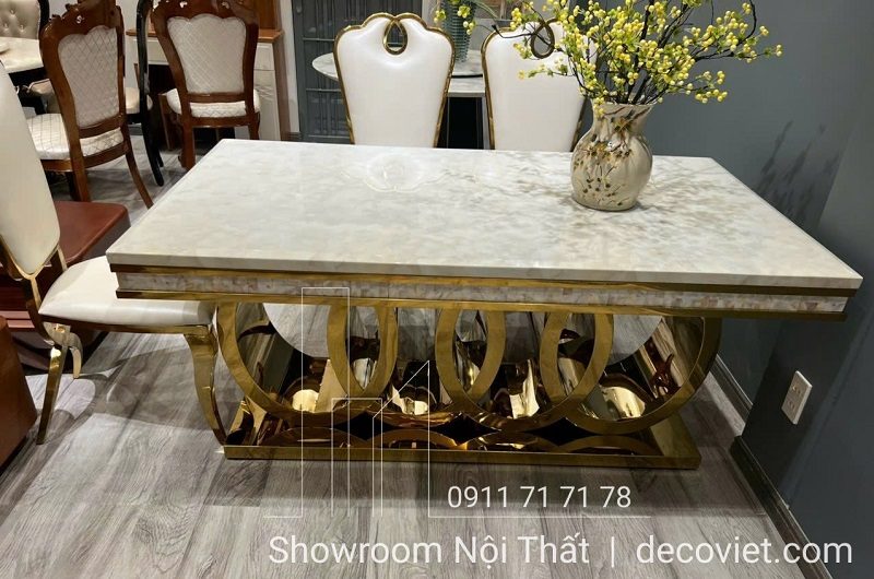 Bộ Bàn Ăn 8 Ghế Tân Cổ Điển 2874S